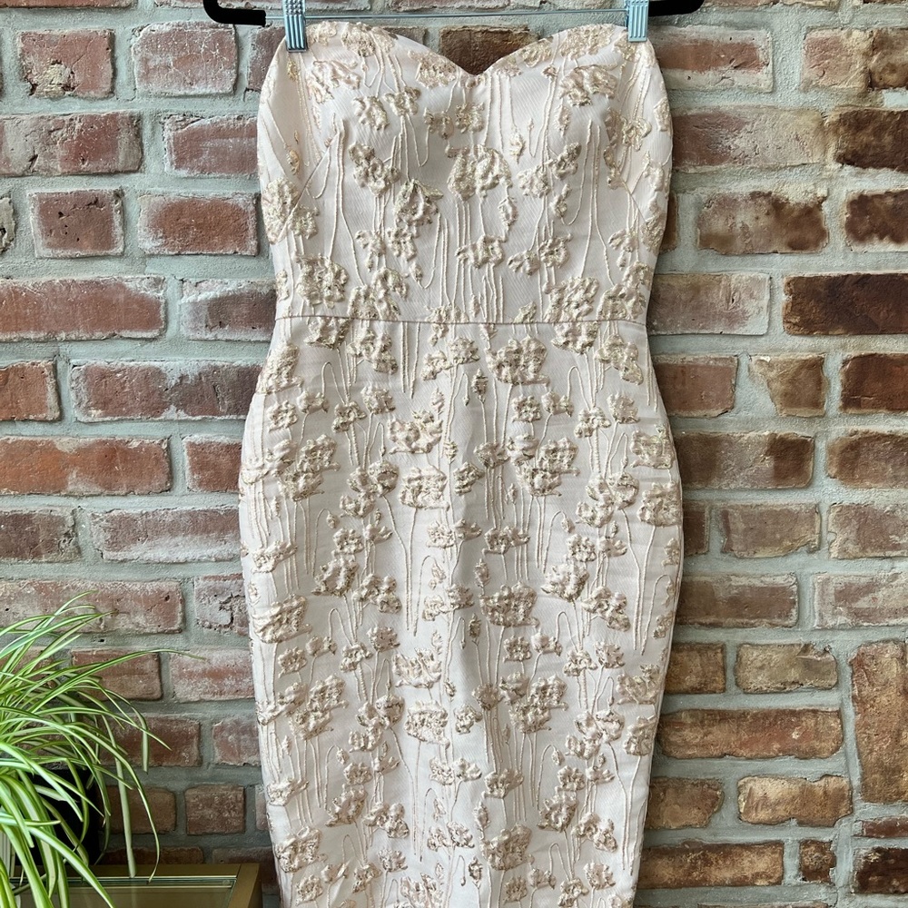 Custom created Midi Peach/Pink Dress